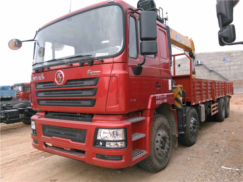 陜汽德龍前四后八裝徐工12噸四節(jié)直臂吊機